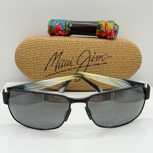 Maui Jim Black Coral MJ249-2M Black Grey Polarized Sunglasses 65-16-115